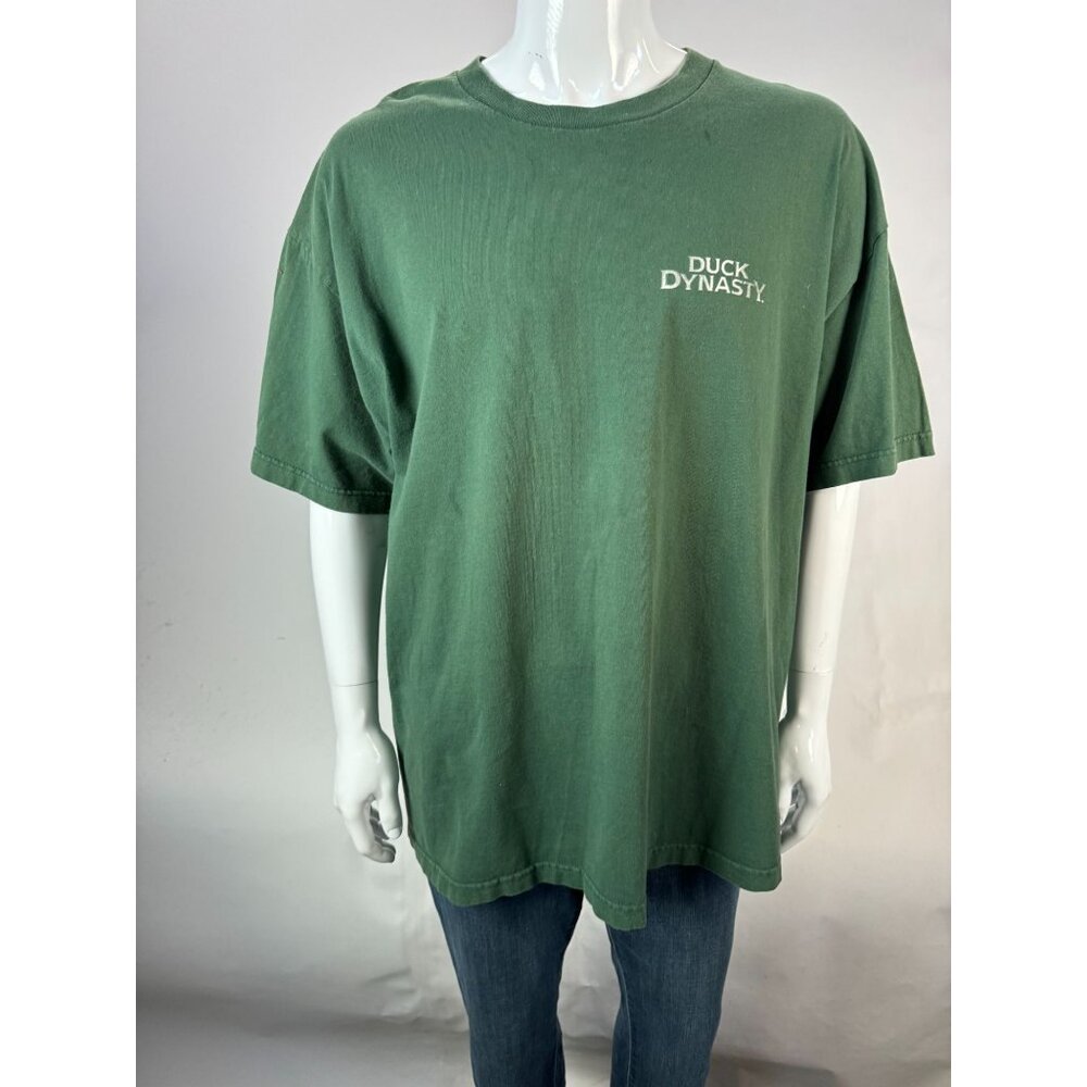 Duck Dynasty Alstyle 2XL Green Cotton Graphic T-Shirt With Si Robertson Print
